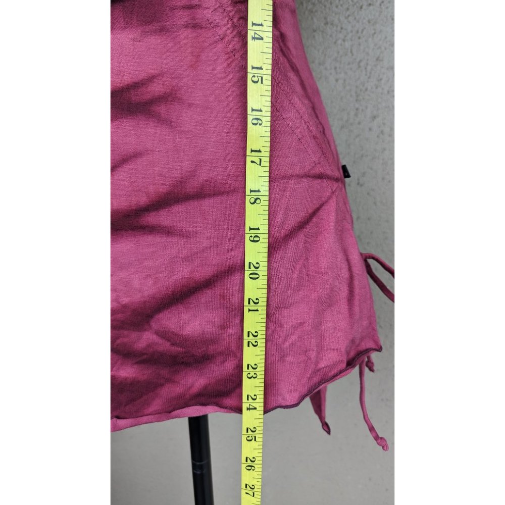💜NWT Raspberry Buddhaful Asymmetrical Ruched Tank Top - Picture 10 of 16